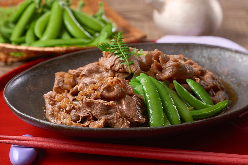 牛肉と野菜の炊き合わせ
