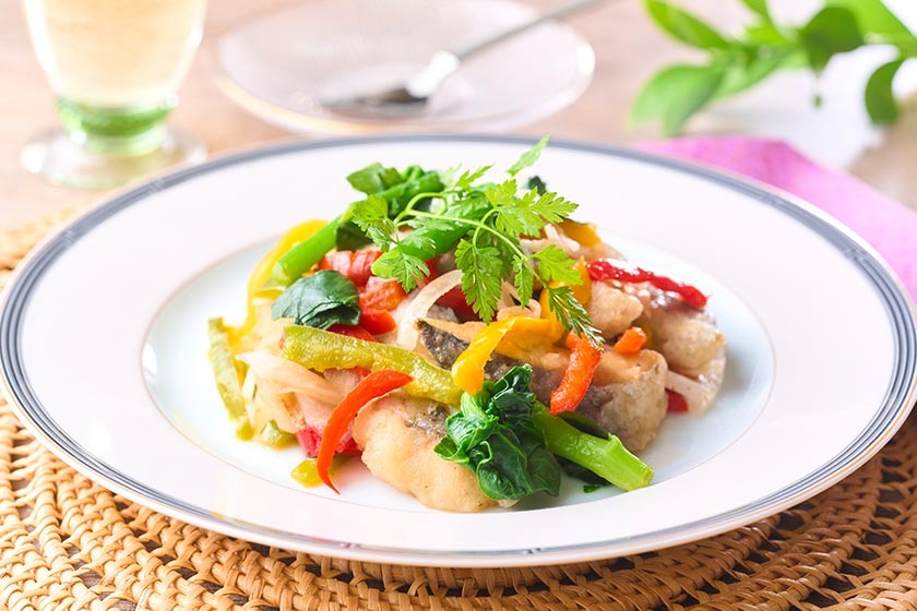 鰆と春野菜のマリネ